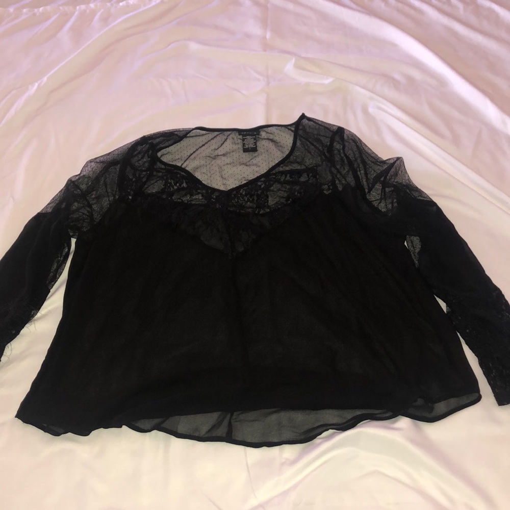 Black Lace Blouse